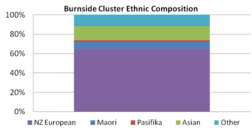 Image showing Burnside cluster ethnic composition.