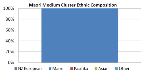 Image showing ethnic composition of Māori medium cluster.